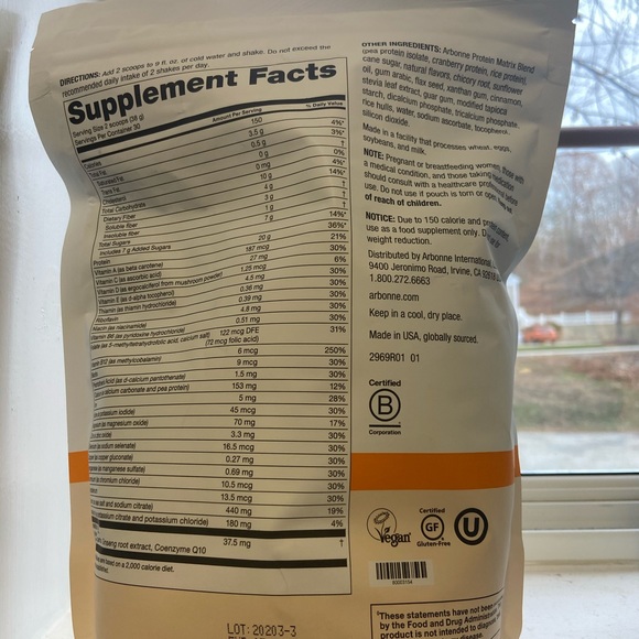 Arbonne | Other | Arbonne Pumpkin Spice Pea Protein Powder ...